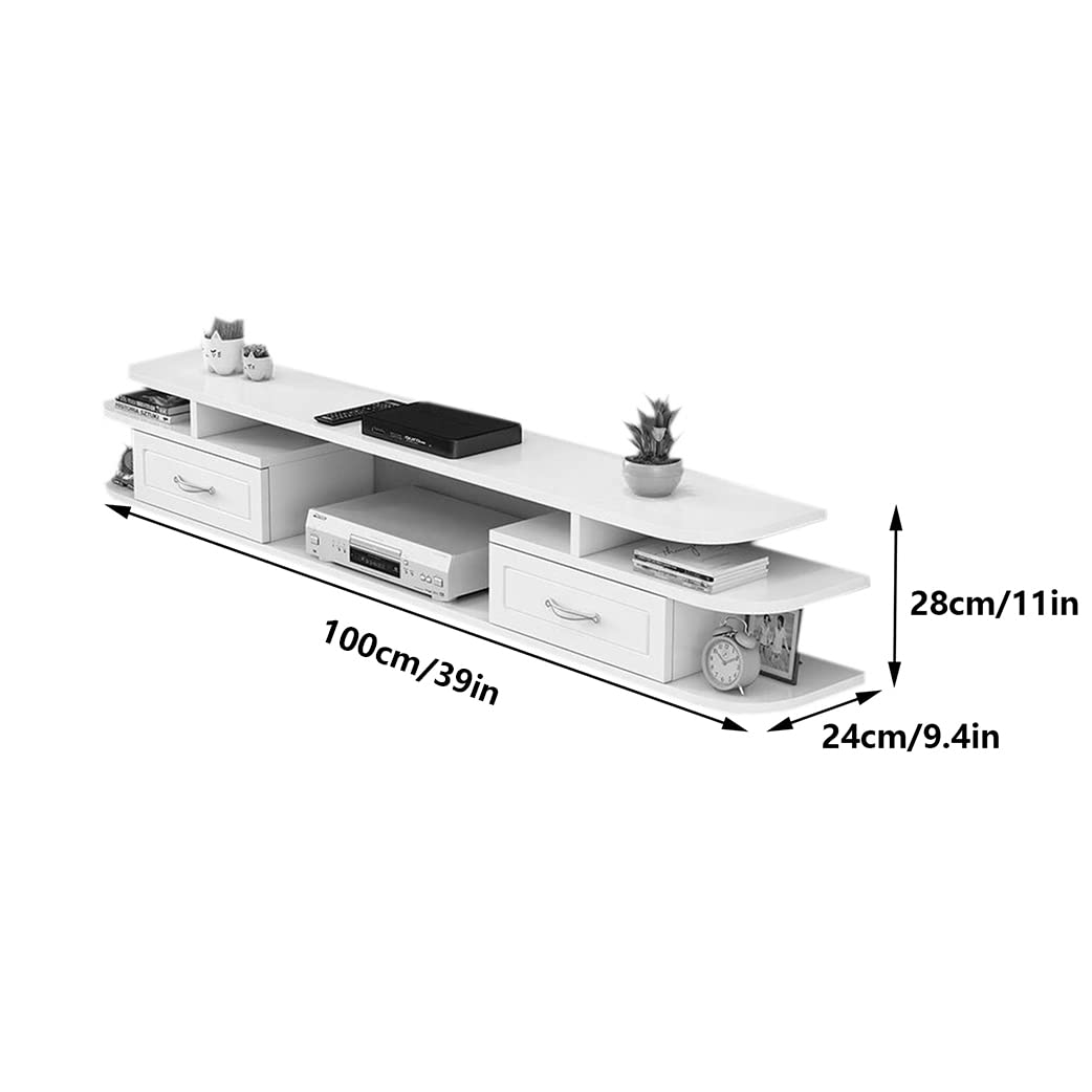 Console multimediale fissata al Muro per la casa Supporto TV Mobile Scaffale portaoggetti Scaffale portaoggetti per Console di intrattenimento per Lettore Dvd Scaffalature Video Audio per so