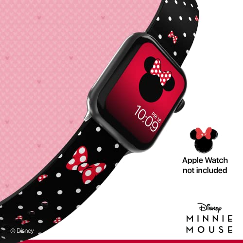 Disney – Minnie Mouse Polka Noir Smartwatch Band - Officially Licensed, Compatible With Every Size & Series Of Apple Watch (Watch Not Included) #TOP4