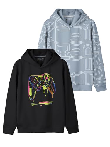 Image of HELLCAT Trendy Printed Cotton Blend Hoodie Sweatshirt for Boys - Pack of 2