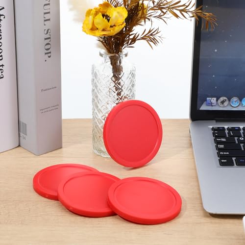 Air Hockey Pucks, 6 Pack Full Size Heavy Replacement Pucks, 3 1/4 Inches Diameter, Plastic Material Hockey Puck for Game Tables Equipment Accessories - Thumbnail 7