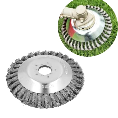 Genérico Escova de Aço Circular para Roçadeira, 200MM, Fio Trançado de Aço, 1 Unidade