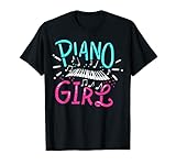 Piano Girl Pianist Music Notes Gift T-Shirt