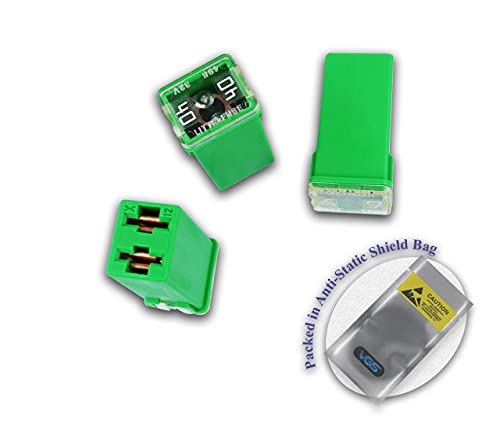 5pcs. JCAS40 40A 32V High Amp Fuse Littelfuse Square Auto Fuses Car Fuse 0495040 JCASE Cartridge Style Fuse, 40A, 32V, Green