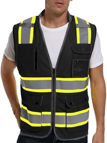 ArcRidge Reflective Safety Vest for Men and Women - Class 2 High Visibility Construction Vest - Dual Tone Reflective Strips