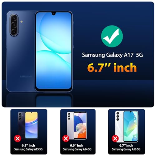 QsmQam 3 Stück Panzer Schutz Glas für Samsung Galaxy A17 4G/5G und 3 Stück Kameraschutz, 9H Härte Panzerfolie Schutzfolie, HD Displayschutz Folie, Anti-Kratzer, Bläschenfrei