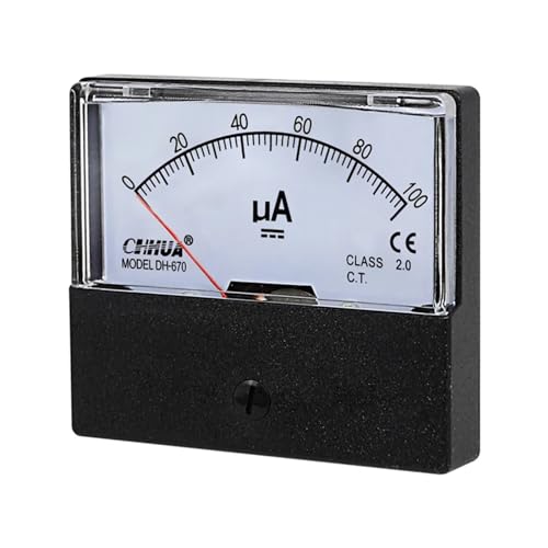 Microampèremètre analogique DH-670 de finition supérieure pour tableau électrique DC