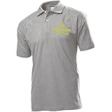 Nashville print factory Poloshirt Polohemd Kochhemd Arbeitspolo Kochshirt Bestickt mit Name | Wunschtext | Asia Imbiss | ideal für Arbeit Firma (XL, Graumeliert)