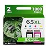 Cartucho de tinta de repuesto 65XL para HP Ink 65 XL (paquete combinado negro y color), para HP65 5055 5000 5052 5010 5070 5014 3755 3700 3772 2600 3752 2652 2655 2622 2622 2652 2622 2655 2622