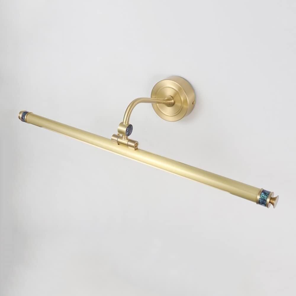 CWCQGH Modern Wall Sconce, Wall Lamp Adjustable Long Strip Mirror Front Lamps Vanity Lamp Linear Bathroom,Copper-62cm