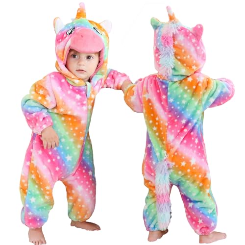 MICHLEY Unisex Baby Boy Girl Hooded Romper Animal Cosplay Jumpsuit Outfits