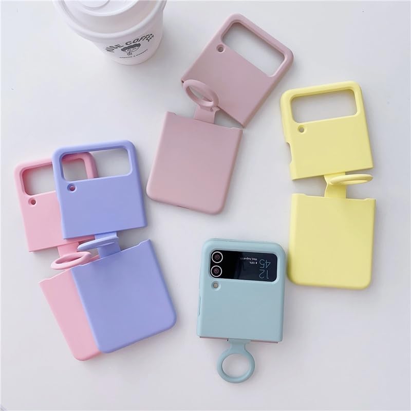 Image of MIDOS Back Cover Compatible with Samsung Z Flip 3 Silicone Case Full Protection Shock Proof Case for Samsung Galaxy Z Flip 3 (Purple)