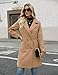 Bankeng Women Winter Wool Blend Camel Mid-Long Coat Notch Double-Breasted Lapel Jacket Outwear (L,Khaki)