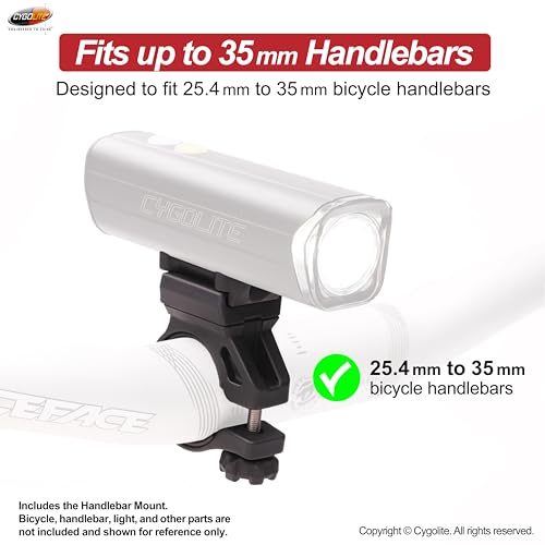 Cygolite 35mm Over and Under Handlebar Mount for Velocity, Ranger, Metro, Streak Series Bike Lights – Designed for 25.4 to 35mm Diameter Bicycle Handlebars – Clutter-Free Appearance - Cygolite Mount by Cygo Lite - Used condition - Image 2