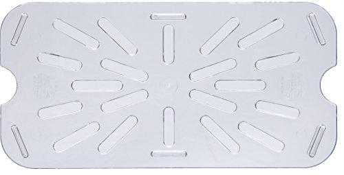 Carlisle Foodservice Products Plastic Drain Shelf For 1/4 Size Food Pan Clear #TOP1