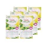 ✅ 100% orgánicos BYLY - Bandas de Cera Fria Depilatoria Facial Caja 20 uds x 6. - Ingredientes Naturales Menta y Té Verde - Cera Para Pieles Normales - 120 Bandas