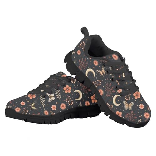 Black Sneakers for Girls Casual Breathable Soft Running Shoes Teen Girls Lace-up Mesh Tennis Sneaker for School Wear4