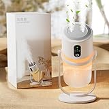 【Amazon.co.jp限定】卓上 小型 加湿器【2025新モデル・多機能加湿器】超音波式 ダブル噴霧 抗菌 90°回転ミスト 25dB静音 大容量バッテリー内蔵 コードレス アロマ対応 暖光LED 明るさ調節可能 タイマー機能 空焚き防止 持ち運び便利 省エネ 300ml大容量 次亜塩素酸水対応 車載/寝室/オフィス/リビング対応 乾燥/花粉症/肌荒れ対策 日本語説明書 プレゼント