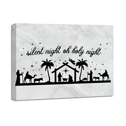 Toile crèche de la Nativité Silent Night, le cadeau idéal pour illuminer la maison de vos proches
