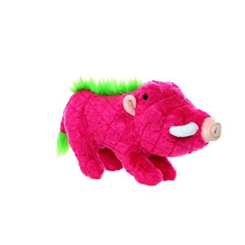 Mighty- Safari Pink Warthog- Squeaker-Multiple Layers. Made Durable, Strong & Tough. Interactive Play Dog Toy (Tug, Toss & Fetch). Machine Washable & Floats #TOP1