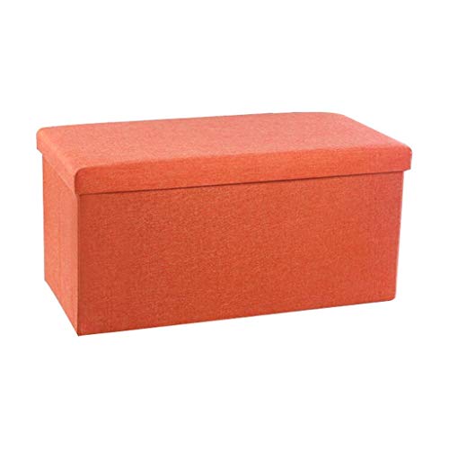 Pouf de rangement orange : la solution gain de place pour un siège confortable d'appoint - 2