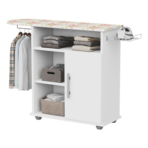 Tabua Para Passar Roupa Com Organizador Prateleiras 1 Porta E&A
