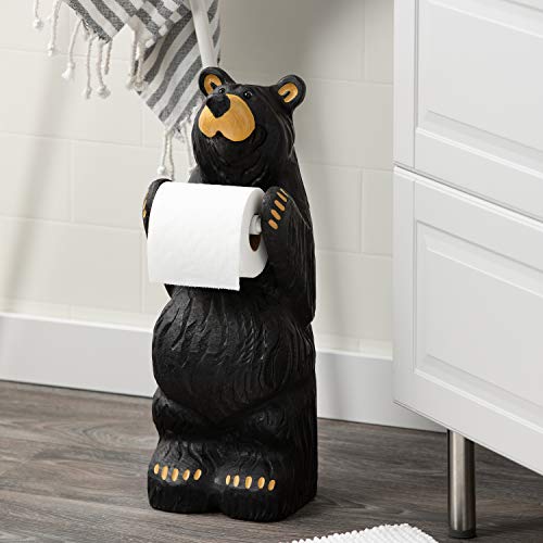 DEMDACO Little Johnny Bear Midnight Black Toilet Paper Holder #TOP16
