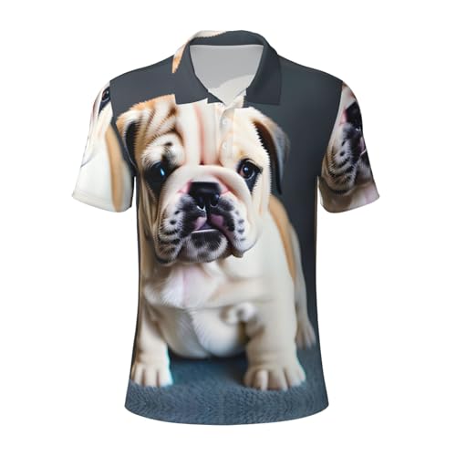 Polo de randonnée respirant homme à motif bouledogue, le confort absolu pour activités outdoor