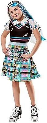 Rubies Disfraz Frankie Stien Classic para niñas, talla S, vestido y clip. Oficial Monster High, para Carnaval, Navidad, Cumpleaños, Fiestas y Halloween