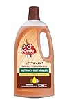 O'Cedar - Nettoyant Parquets en Bois Modernes Vitrifiés & Stratifiés - Nettoie et Fait briller - Enrichi en Huile de Lin & Cire de Carnauba - Fabriqué en France - 1L