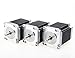 3Pcs Nema 23 Stepper Motor 270oz.in, 4 Leads, 3a 6.35mm Shaft,23hs8430