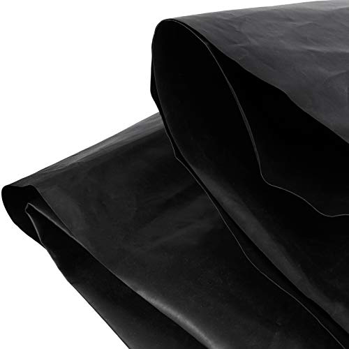 Zeonhak 2 Pack 5 X 6.5 Feet 15.7 Mil Pond Liner, Thickened Pond Skins For Fish Ponds, Streams Fountains, Waterfall, Water Gardens, Black #TOP2