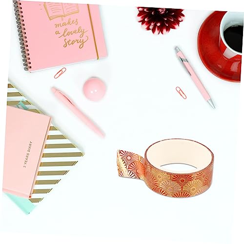 Sewroro 5 Rolos De Fita Washi De Guindaste Fita Adesiva Dupla Face Fita Adesiva Decorações De Flores