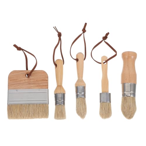 Brochas de cerdas naturales mango madera de haya para muebles y bricolaje 2