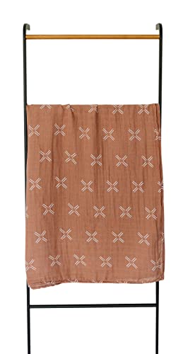 Image of Mebie Baby Just Peachy Muslin Swaddle, Modern and Neutral Swaddle Blanket for Baby Girl or Boy, Soft Baby Blankets, Newborn Swaddle Blanket, 0-3 Month, Comfy Wrap, Baby Essentials & Gifts