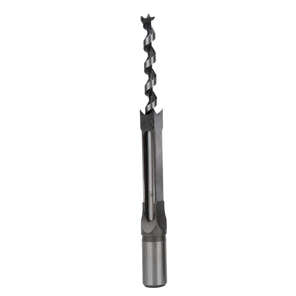 Juego de 4 brocas cuadradas para carpintería, brocas de acero para agujeros cuadrados con ranuras de drenaje de virutas, adecuadas para: