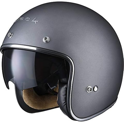 Black Classic Open Face Motorcycle Helmet Cover