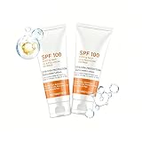 Protector solar facial SPF100 con protección UVA/UVB, muslos (2 unidades)