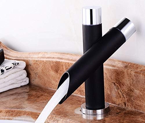 Robinet de salle de bains noir anti-trace et mitigeur de lavabo durable - 4