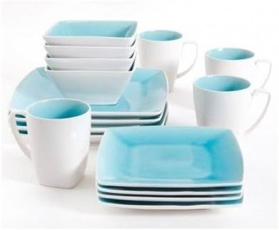 Gibson 16-piece Dinnerware Set of Plates, Salad Plates, Bowls, and Mugs.