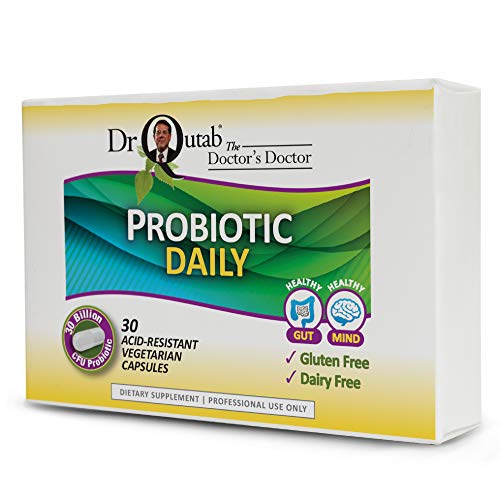 Dr. Qutab The Doctor's Doctor 30 Billion CFU Probiotic Daily – Gluten Dairy Free -Lactobacillus Acidophilus Probiotics for Women Men - Digestive Enzymes for Immune Support (30 Vegetarian Capsules)