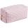 Pink Gingham Makeup Bag, Large Capacity Zipper Cosmetic Pouch, Travel Toiletry Bag for Women, Cute Checkered Makeup Organizer for Cosmetics, Brushes, Toiletries (Light Pink)