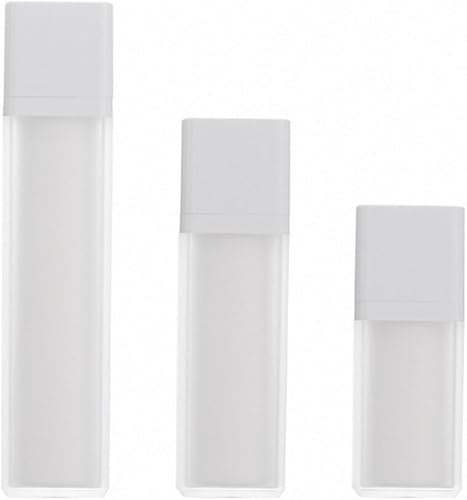 PACKOVE Botella de vacío de loción 3 uds., botella de bomba cosmética sin aire, botella de bomba de crema, botella dispensadora de viaje (0.5 fl