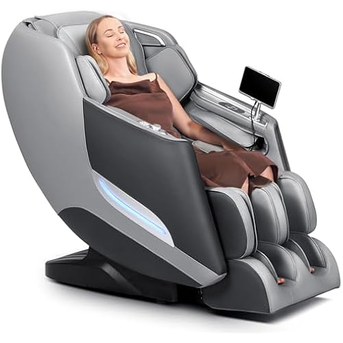Mazzup Massage Chair, 3D Massage Chair Full Body, Zero Gravity Shiatsu Recliner W/Heating, SL Track, Wireless Charger, Bluetooth Speaker, Foot Rollers, 12 Auto Modes Air Compression