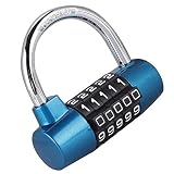 Duradero: estructura totalmente mecanizada, exquisita y duradera, amplio rango de uso Fácil de operar, fácil de configurar y reiniciar, y tiene un tiempo corto para el ajuste y desbloqueo de código. Material de aleación de zinc de alta gama, textura más resistente, mayor rigidez, a prueba de humedad y a prueba de óxido. Cinco conjuntos de contraseñas, alta seguridad, más seguros y fiables.