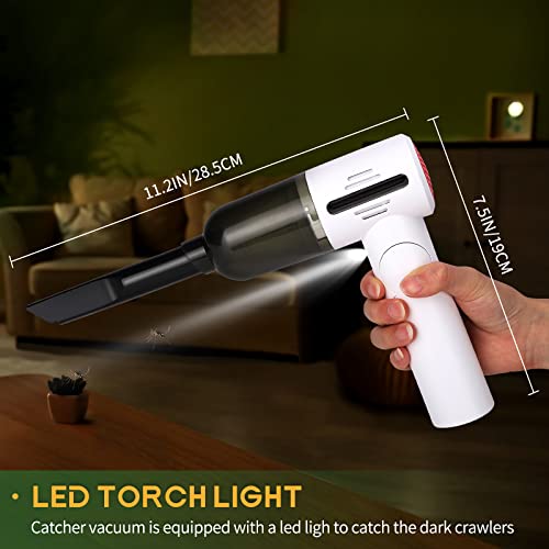 Yozreo Vacuum Bug Catcher Spider And Insect Traps Catcher Foldable Bugs Pest Control,Insects And Handheld Bug Catcher With Brush Head Fluke For Stink Bug,Beetle,White Pest Suction Trap #TOP7