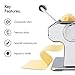 VonShef Pasta Maker, 3 in 1 Pasta Machine Stainless Steel, Pasta Roller with 3 Cut Press Blade Settings, Table Top Clamp and Pasta Measuring Tool for Homemade Spaghetti, Fettuccini