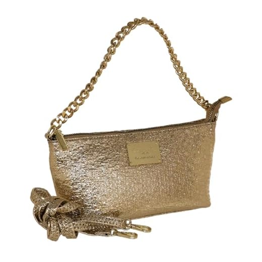 Camomilla Milano Mini Borsa a Mano Donna, Mini Bag, Similpelle, Collezione Bright, Colore Oro