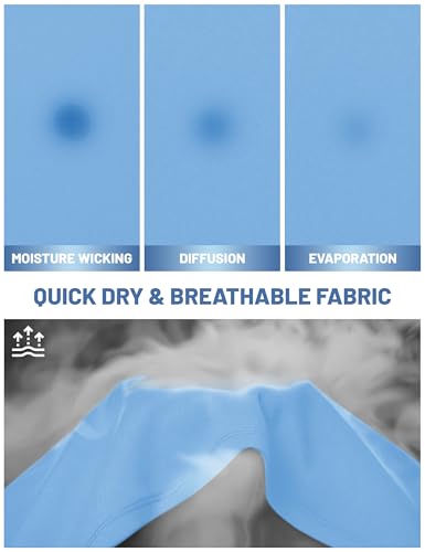 T-Shirts for Men Quick Dry Top Tee Rash Guards Running Shirt Dry Fit Lightweight Sun Shirts Gym T Shirts Active T-Shirt