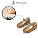 THEE BRON Toddler Mary Janes | Arch Support Leather Dress Shoes | Birthday Party Flats(AF522 Toddler,Brown/10M)