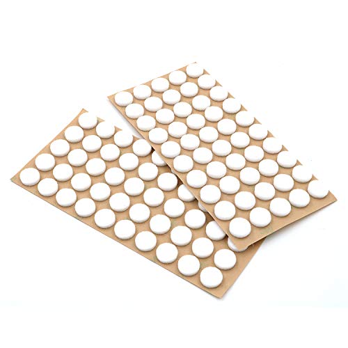 Furniture Felt Pads 3/8" (10Mm) Diameter Round 3M Self Adhesive Protects Kitchen Cabinets, Drawers, Desks And Furniture Against Bumps And Scratches 100 Pack - White #TOP2